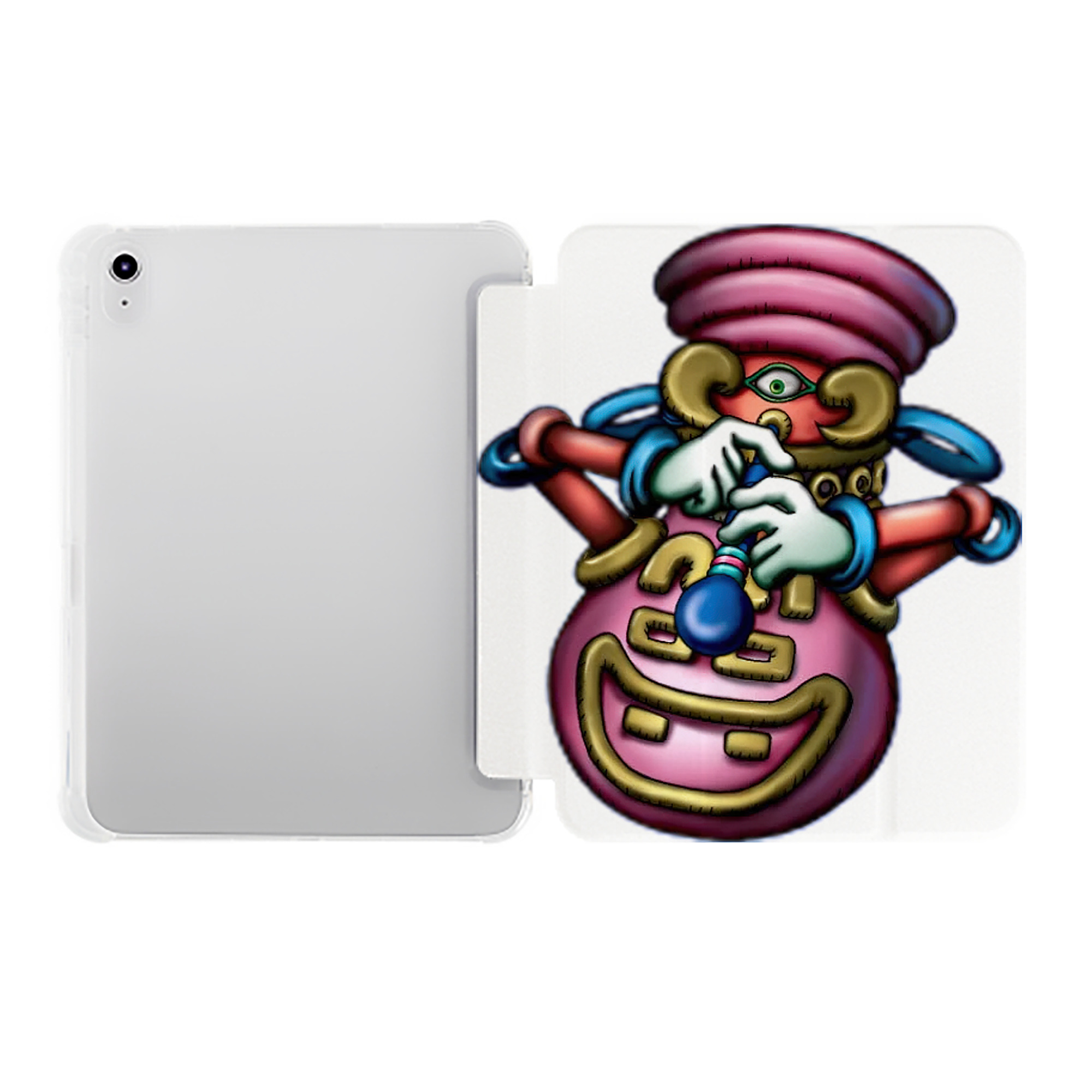 （画像用） 遊☆戯☆王 Yu-Gi-Oh! IPad ケース ペン収納付き 三つ折りスタンド PUレザー×シリコン 対応機種9.5/10.5/10.9インチ